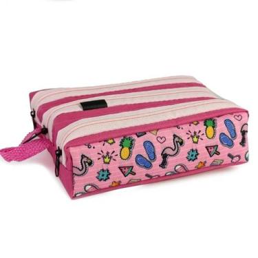 Imagem de Estojo Escolar Infantil 3 Divisórias Bolsinha Porta Lapis Caneta Organ