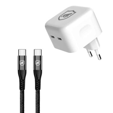 Imagem de Carregador Duplo + 2UN Cabo Raptor Tipo C / Type C - Gshield