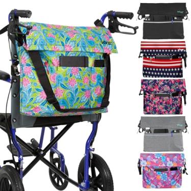 Imagem de Vive Bolsa de acessórios para cadeira de rodas GG – impermeável, resistente a arranhões, costura dupla, lavável na máquina para adultos, idosos, 15 cores – Mochila de armazenamento para pendurar nas