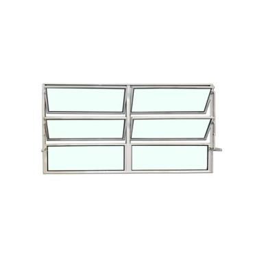 Imagem de Vitro Basculante 60 x 120 Alumínio Branco 2 Seções Linha Esmeralda Bre