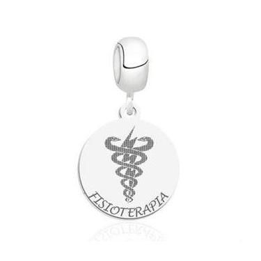 Imagem de Berloque profissão fisioterapia prata 925 legítima pingente berloque -