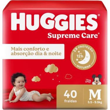 Imagem de Fralda Infantil Huggies Supreme Care M com 40 unidades, M, 40