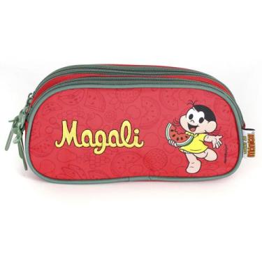 Imagem de Estojo Escolar Infantil Turma da Mônica 3 Compartimentos - Luxcel, Ver