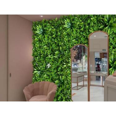 Imagem de Painel de 3m² Jardim Vertical Plantas Artificiais Cobertura Total a Pa