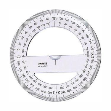 Imagem de Transferidor 360 Graus Chanfrado Waleu