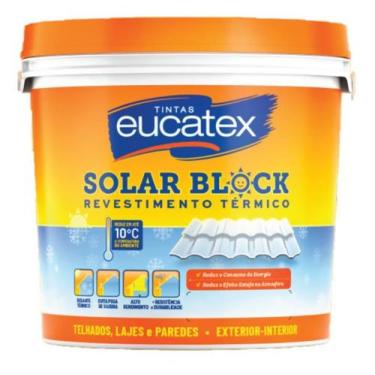 Imagem de Tinta Resvestimento Termico Eucatex Solar Block Branco 16Kg