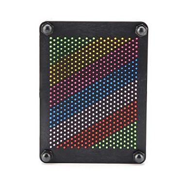 Imagem de Brinquedo da arte do pino 3d, placa plástica da arte do pino, brinquedo da escultura da mesa da arte do pino com quadro claro resistente para crianças e brinquedos sensoriais (Black bottom trumpet)