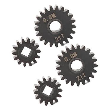 Imagem de Engrenagem de eixo de portal GRCFUMO 14T 21T, engrenagens de portal de aço de desempenho estável, engrenagens de portal de aço duro para carro leve para UTB10 F9, SCX10 III AR45P