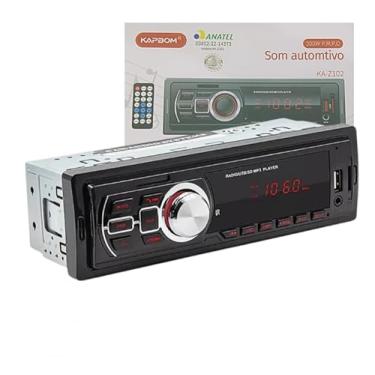 Imagem de Rádio Automotivo MP3 Player, Bluetooth, USB, FM/AM/RDS, 300W, com Controle Remoto
