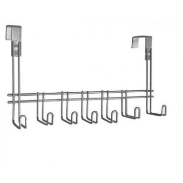 Imagem de Cabide cromado de porta 07-lugares - plast/Aram