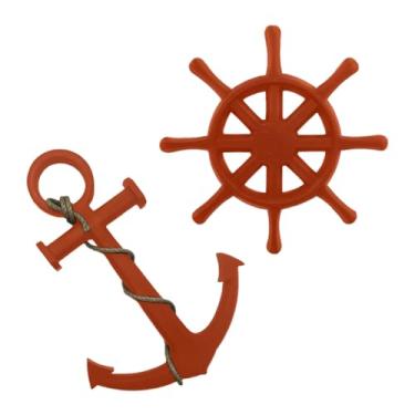 Imagem de Kit Âncora e Timão Decoração Piscina Praia Marina Restaurante Beira Mar Polietileno