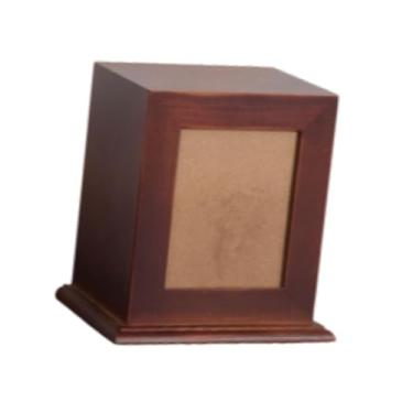 Imagem de Baoblaze Urna de madeira para cinzas de animais de estimação Caixa funerária Madeira maciça Inodora Caixa memorial resistente Caixão cinerário para presentes, Marrom