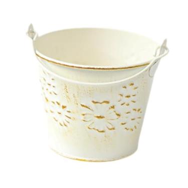 Imagem de Bothyi Ferro de flor Pote de flores 10x8cm decoração de decoração multifuncional plantador decorativo mole rústica panela para decoração de jardim de cerca, Padrão de Flor