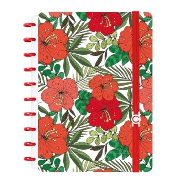 Imagem de Caderno Criativo Lírios Vermelhos A4/A5 Disco Inteligente (Grande A4)