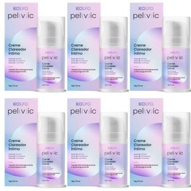 Imagem de 6 Cremes Clareador Íntimo PELVIC Virilha Coxas Axila Hidrata - Kalya