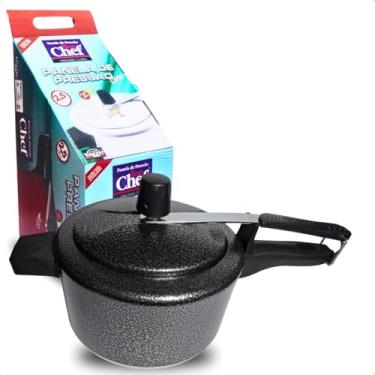 Imagem de Panela de Pressão Craquelada com Valvula de Segurança de Silicone Bon Chef 2,5 litros