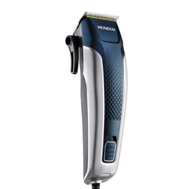 Imagem de Maquina De Cortar Cabelos Mondial10w Prata/Azul 220V