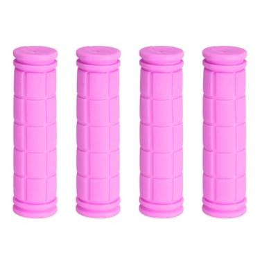 Imagem de HARFINGTON 2 pegas de guidão de bicicleta antiderrapante de borracha cogumelo para guidão de 7/20.3 cm para mountain road dobrável MTB BMX scooter cruiser triciclo cadeira de rodas, rosa