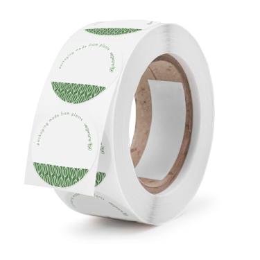 Imagem de Vegware Adesivos compostáveis para escrever alimentos para viagem, etiquetas redondas de 2,5 a 4,3 cm, plantas não plásticas, para fechar sacos de alimentos, papel para escrever com um adesivo