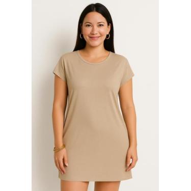 Imagem de vestido camisão midi plus size feminino evangelico elegante 2745 - Sho