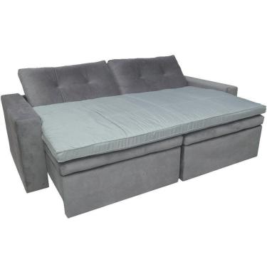 Imagem de Pillow Top Para Sofá Reclinável 10cm 220x100cm Cinza