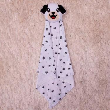 Imagem de Naninha Para Bebê Bichinhos Cachorrinho bege e preto - Miguel Baby, Ca