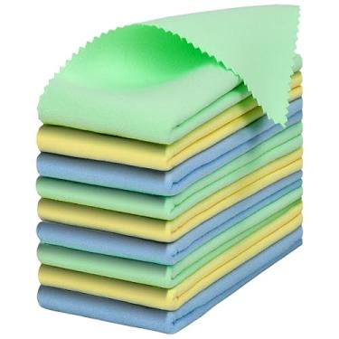 Imagem de Pacote com 6 panos de violão, 30,5 x 30,5 cm, pano de limpeza de camurça de microfibra para instrumentos musicais, panos de polimento de pelúcia para violão, violino, piano, clarinete, trompete