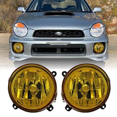 Imagem de USR DEPO 02-03 Luzes de neblina Impreza – Par de faróis de neblina de substituição estilo JDM (esquerda + direita) compatível com Subaru Impreza 2002-2003 (lente de vidro amarela, conectores Plug n Play incluídos)