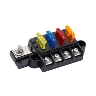 Imagem de AsrMyjcx 4 Ways Blade Block titular Caixa Substituição 1 Conexão de energia e 4 circuito Out MultiProsse Professional com capa de poeira