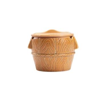Imagem de Cinzeiro Cinzeiro de cerâmica com tampa, cinzeiro de mesa chinês tipo balde, cinzeiro portátil para salas, sala de estar, varandas, escritórios, etc. Cinzeiro de Mesa