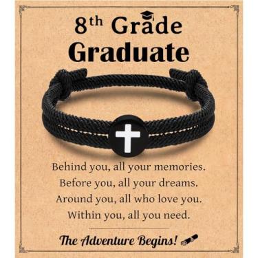 Imagem de Leyung Pulseira de cruz para meninos, homens, Páscoa, batismo, primeira comunhão, Natal, formatura, aniversário, dia dos namorados, presentes cristãos para ele, adolescentes, adolescentes, filhos