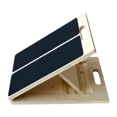 Imagem de Vaveren Placa inclinada de madeira profissional, placa de inclinação ajustável e maca de bezerro para portabilidade