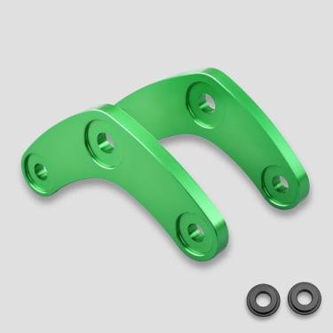 Imagem de LEDISHUN Para Ninja650 Z650 Z650RS Motocicleta Alumínio Link Redução Osso de Cachorro Placa para Veículo Kawasaki (Queda de 0,98 polegadas) (Verde)