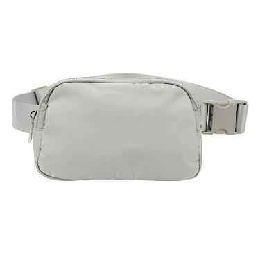 Imagem de Bolsa de cinto da cintura grcfumo, bolsa de cintura esportiva de grande capacidade, bolsa de cinta de alça de ajuste para o treino correndo para caminhadas viajantes (Grey)
