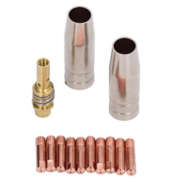 Imagem de Bico de Soldagem de Cobre Bronze para Soldagem MIG, Materiais Premium, Fácil Substituir, Portátil e Prático, Adequado para a Pistola MIG