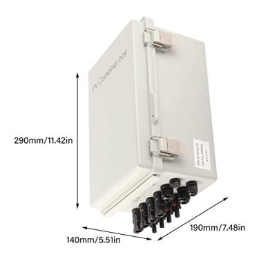 Imagem de Caixa de Combinador PV DC 500V 4 String Input à Prova D'água Com 15A Fusível 63A Disjuntor PV Matriz para Painel Solar RV Fotovoltaico