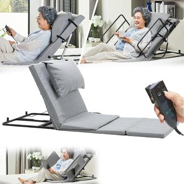 Imagem de Travesseiro elétrico de cunha, elevador de travesseiro, encosto de cama de elevação ajustável/ 2-65 °, carga: 80 kg-100kg, guarda removível, reduz os cuidadores de carga, para idosos/defici