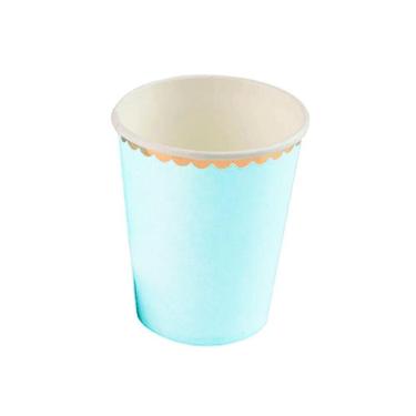 Imagem de Kit 10 Copos 270Ml Descartáveis De Luxo Papel Branco E Azul