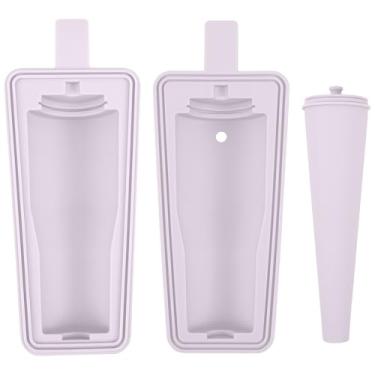 Imagem de Bandeja de silicone para cubos de gelo de 1,134 g para congelador, suco, uísque, coquetel, reutilizável e lavável na lava-louças (roxo)