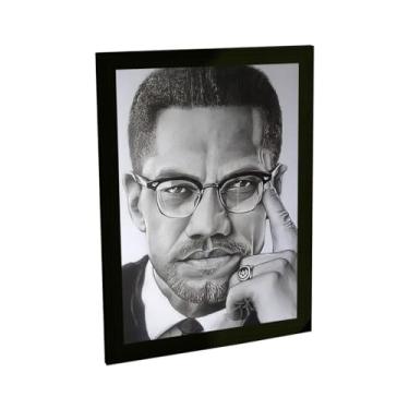 Imagem de Quadro Decorativo Malcom X Ativista Negro Contra O Racismo