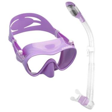 Imagem de Kit de Mergulho Máscara+Respirador Cressi Frameless + Supernova Dry, L