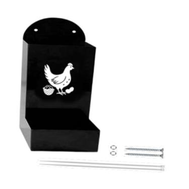Imagem de WeiLaiKeQi Alimentador de frango, bebedouro, recipiente de alimentação, alimentador pendurado ou com parafuso, de cerca pendurado para pato, suprimentos de, Preto