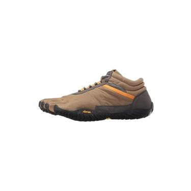 Imagem de Vibram Tênis de caminhada masculino Trek Ascent com isolamento térmico, Cáqui/laranja, 8.5-9