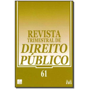 Imagem de Revista Trimestral De Direito Publico Ed. 61