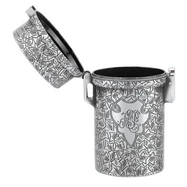 Imagem de Zerodis Caixa Seca do Cilindro Com Cordão de Cordão Seco Portátil Garrafas de Recipiente Selado, à Prova de água, Caixa de Armazenamento Selada Com Apito de Corda de Selo de Selo de Metal Camping de Ferramentas Essenciais para o Cilindro Seco (Prata)