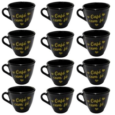 Imagem de Jogo de 100 Xicaras Café Com Fé 60ml Acrílico