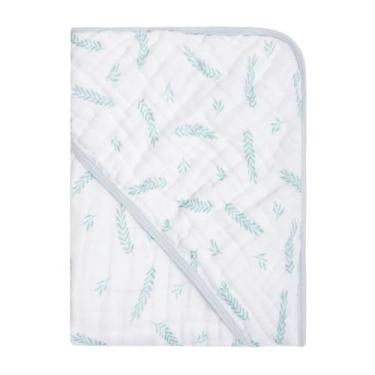 Imagem de Toalha com Capuz para Bebê – 100% Algodão Forrada com Fralda Soft – Alta Absorção – Estampas Variadas – 80x80 cm – Loja Era Uma Vez (Ramos, Padrão)