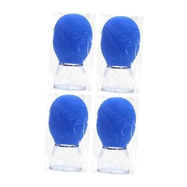 Imagem de Kokiya Conjunto de 4 ventosas para massagem facial, kit de ventosas com 1,18 polegadas de diâmetro e sucção forte para pernas, músculos, olhos e corpo, Azul