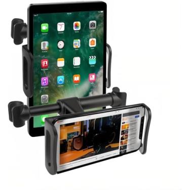 Imagem de Suporte celular e tablet Regulável uso Encosto Banco Veiculo Rotação da tela de 360º