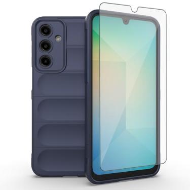 Imagem de Asuwish Capa de celular para Samsung Galaxy A16 5G/4G com protetor de tela de vidro temperado e TPU macio, fina, à prova de choque, proteção de silicone, acessórios A 16 mulheres, homens, meninas